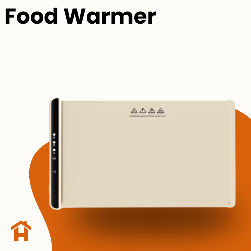 Portable warmer mat keeping meals hot at home or office 